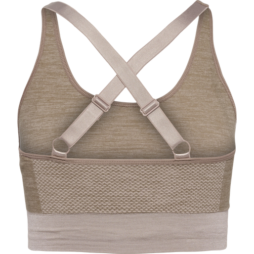 hmlCLEA SEAMLESS  SPORTS TOP, CHATEAU GRAY/DRIFTWOOD MELANGE, packshot