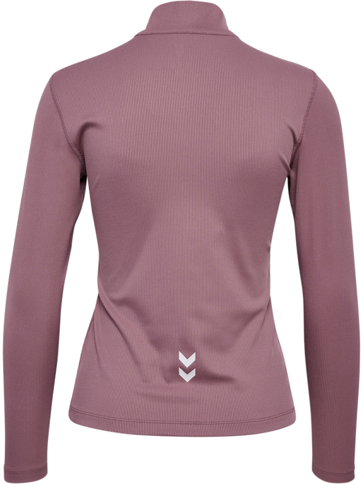 hmlPULSE W ZIP SHIRT L/S, WISTFUL MAUVE, packshot