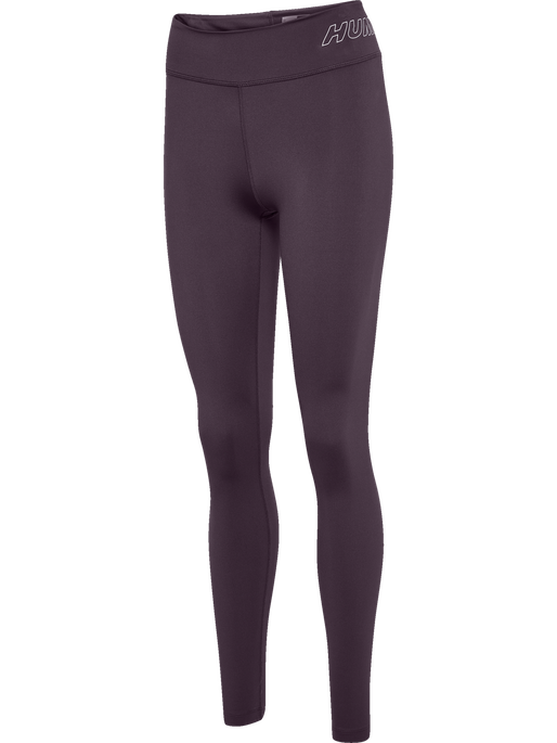 hmlTE FUNDAMENTAL MID WAIST TIGHTS, PLUM PERFECT, packshot