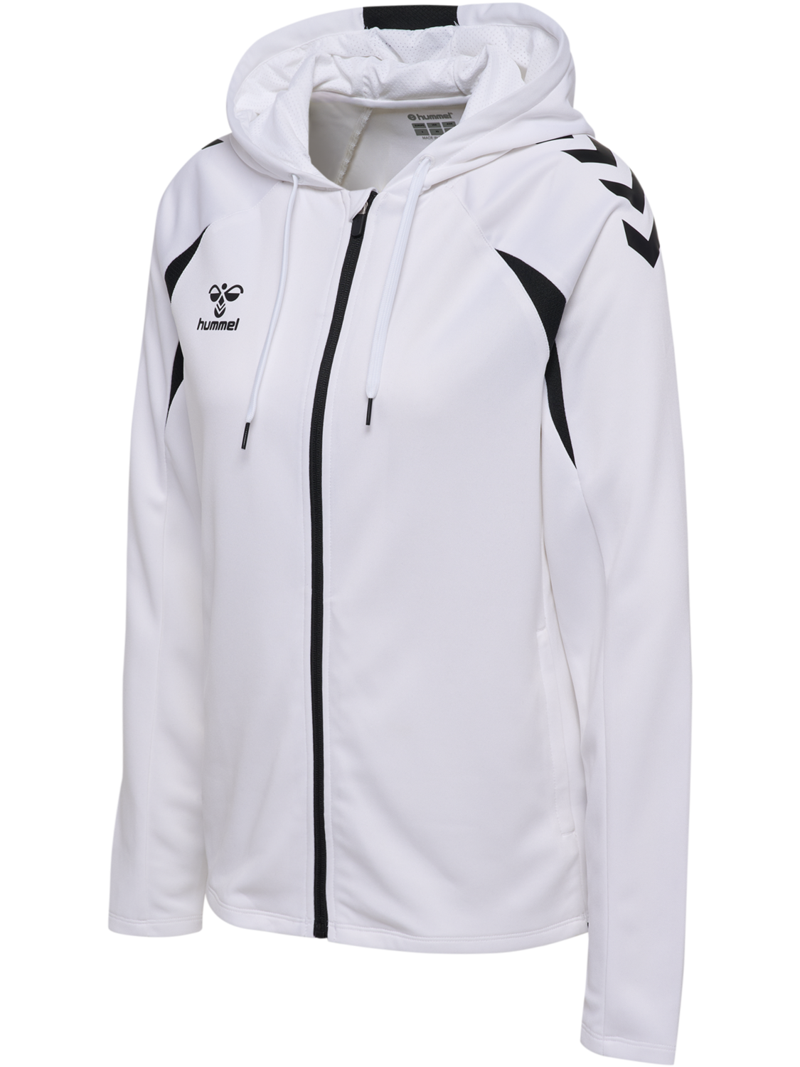 hmlCORE 2.0 ZIP HOODIE WOMAN, WHITE/BLACK, packshot