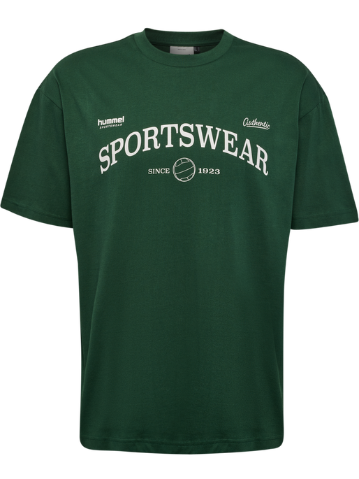 hmlLOOSE TEE S/S CLUB SPORTSWEAR, DARK GREEN, packshot