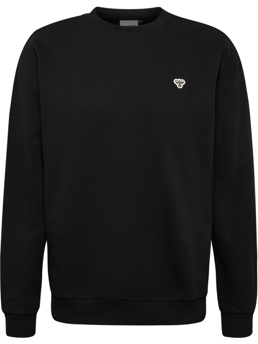 hmlLOOSE CREWNECK BEE, BLACK hmlLOOSE CREWNECK BEE, BLACK, packshot