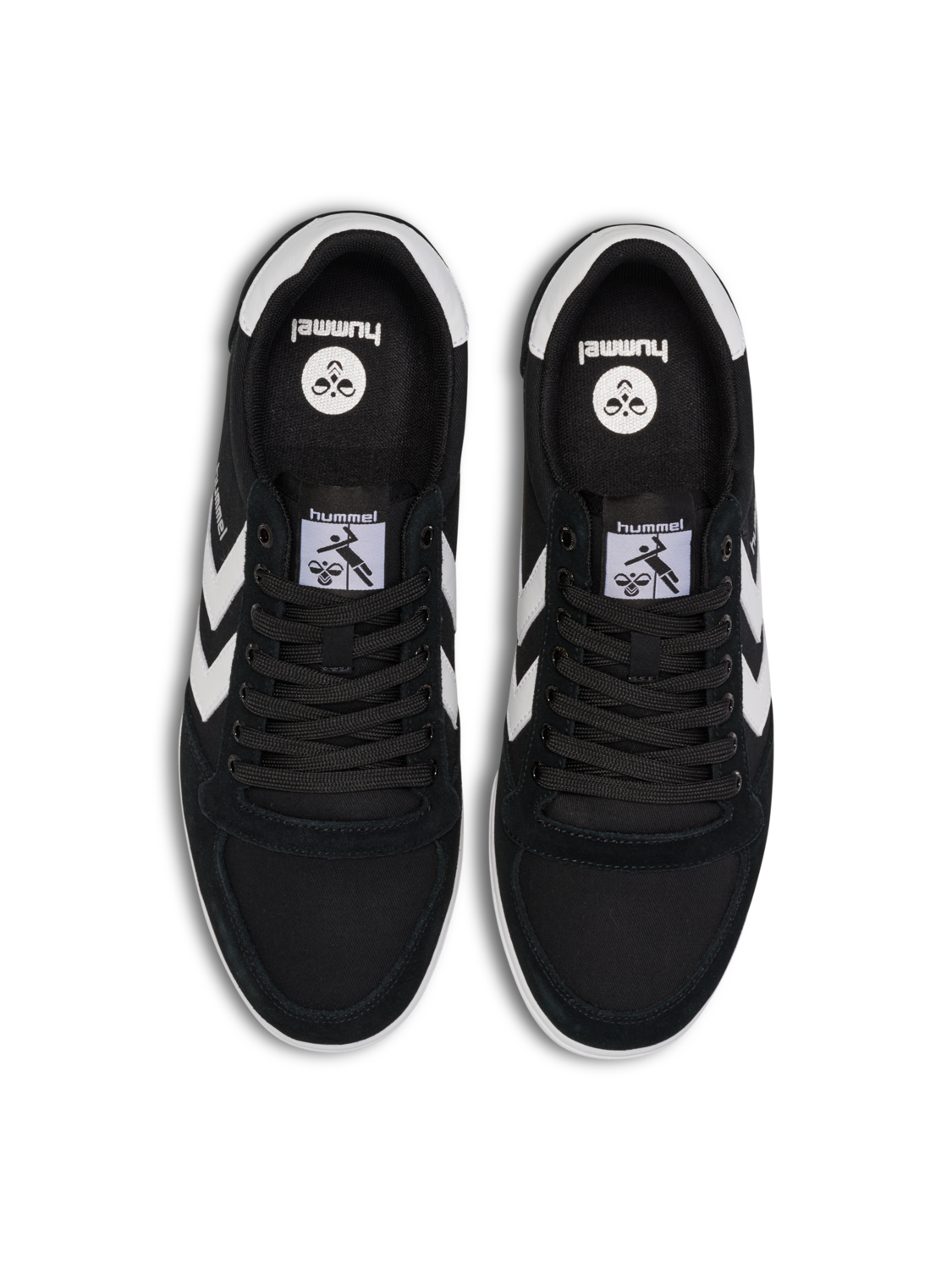 HUMMEL SLIMMER STADIL LOW, BLACK/ WHITE KH, packshot