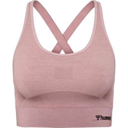hmlCLEA SEAMLESS  SPORTS TOP, WOODROSE/ROSE TAUPE MELANGE hmlCLEA SEAMLESS  SPORTS TOP, WOODROSE/ROSE TAUPE MELANGE, packshot