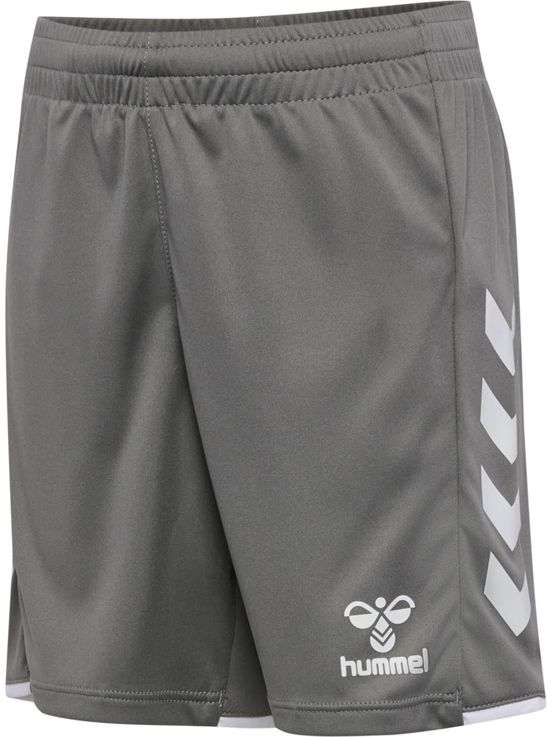 hmlCORE 2.0 SHORTS KIDS, STEEL GRAY/WHITE, packshot