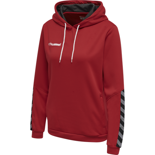 hmlAUTHENTIC POLY HOODIE WOMAN, TRUE RED, packshot