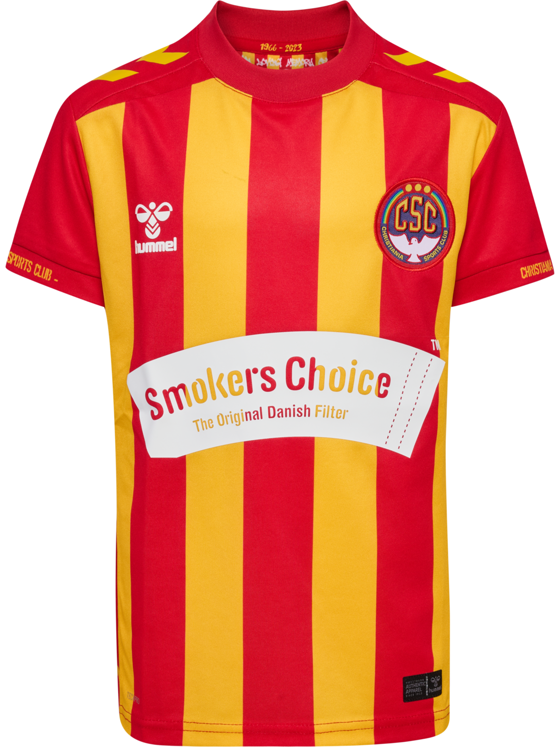 CSC 26/27 HOME JERSEY S/S KIDS, TRUE RED/SPORTS YELLOW W/SPONS, packshot