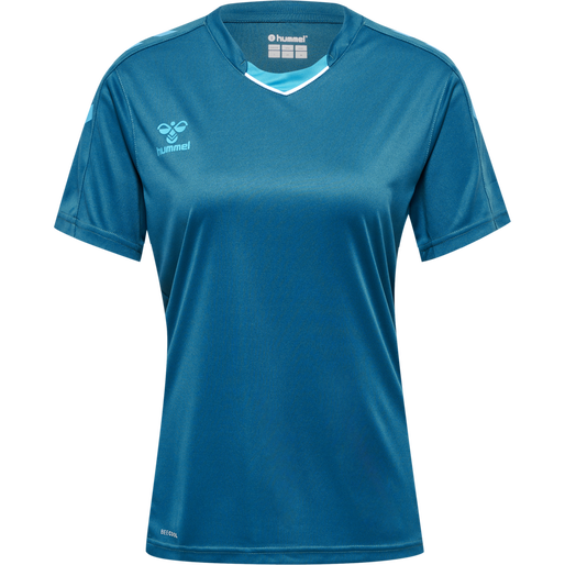 hmlCORE XK POLY JERSEY S/S WOMAN, BLUE CORAL, packshot