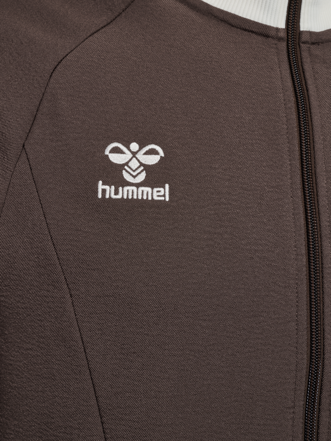 hmlROOT TRACK ZIP JACKET, CHOCOLATE BROWN, packshot