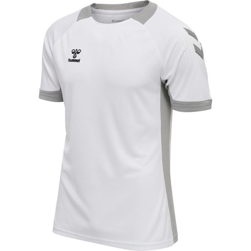 hmlLEAD S/S POLY JERSEY, WHITE, packshot