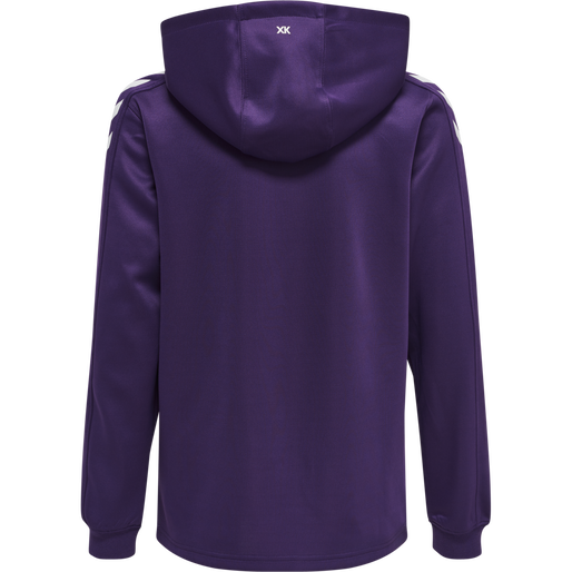 hmlCORE XK POLY KIDS SWEAT HOODIE, ACAI/WHITE hmlCORE XK POLY KIDS SWEAT HOODIE, ACAI/WHITE, packshot