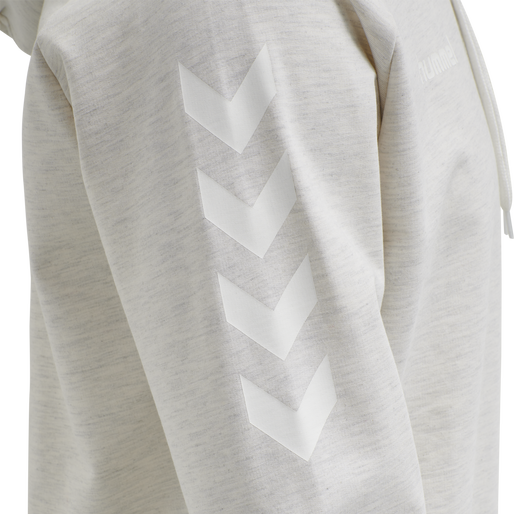 HMLGO COTTON HOODIE, EGRET MELANGE, packshot