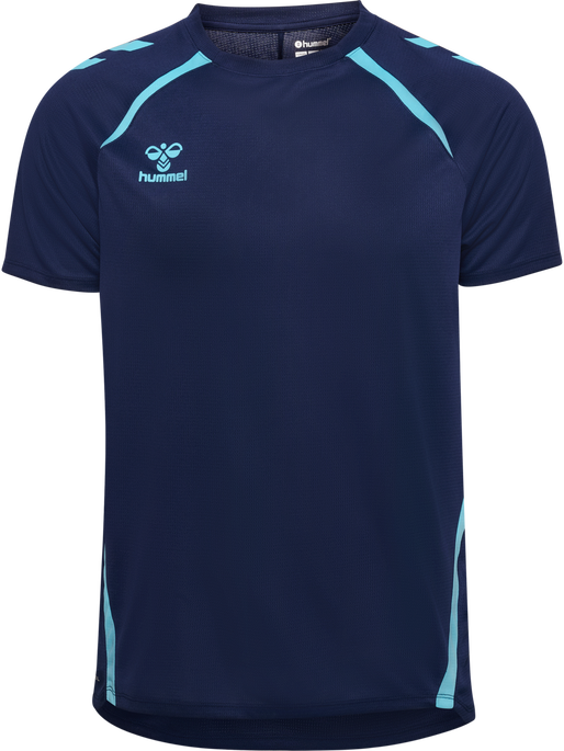 hmlLEAD 2.0 JERSEY S/S, MARINE/BLUE FISH, packshot