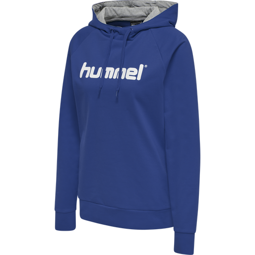HMLGO COTTON LOGO HOODIE WOMAN, TRUE BLUE, packshot