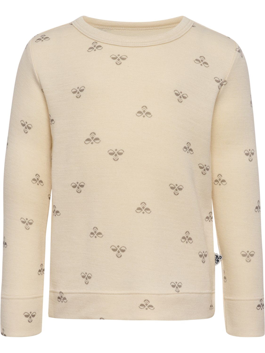 hmlMINI WOOL T-SHIRT L/S, WHITECAP GRAY, packshot