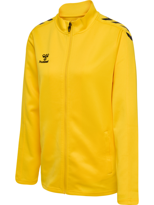 hmlCORE XK POLY ZIP SWEAT WOMAN, SPORTS YELLOW, packshot