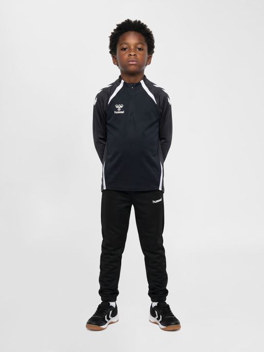 hmlLEAD 2.0 HALF ZIP KIDS, BLACK/ASPHALT, model