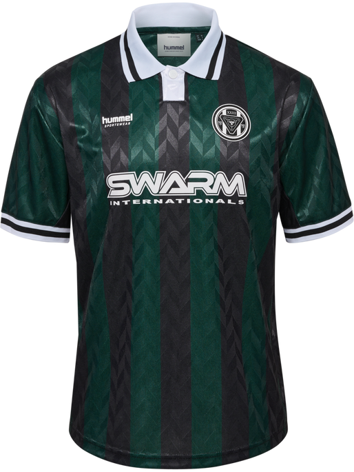 hmlLOOSE FOOTBALL JERSEY S/S, PONDEROSA PINE, packshot