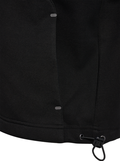 hmlTECH FLEECE WOMEN BOXY HALF ZIP, BLACK hmlTECH FLEECE WOMEN BOXY HALF ZIP, BLACK, packshot