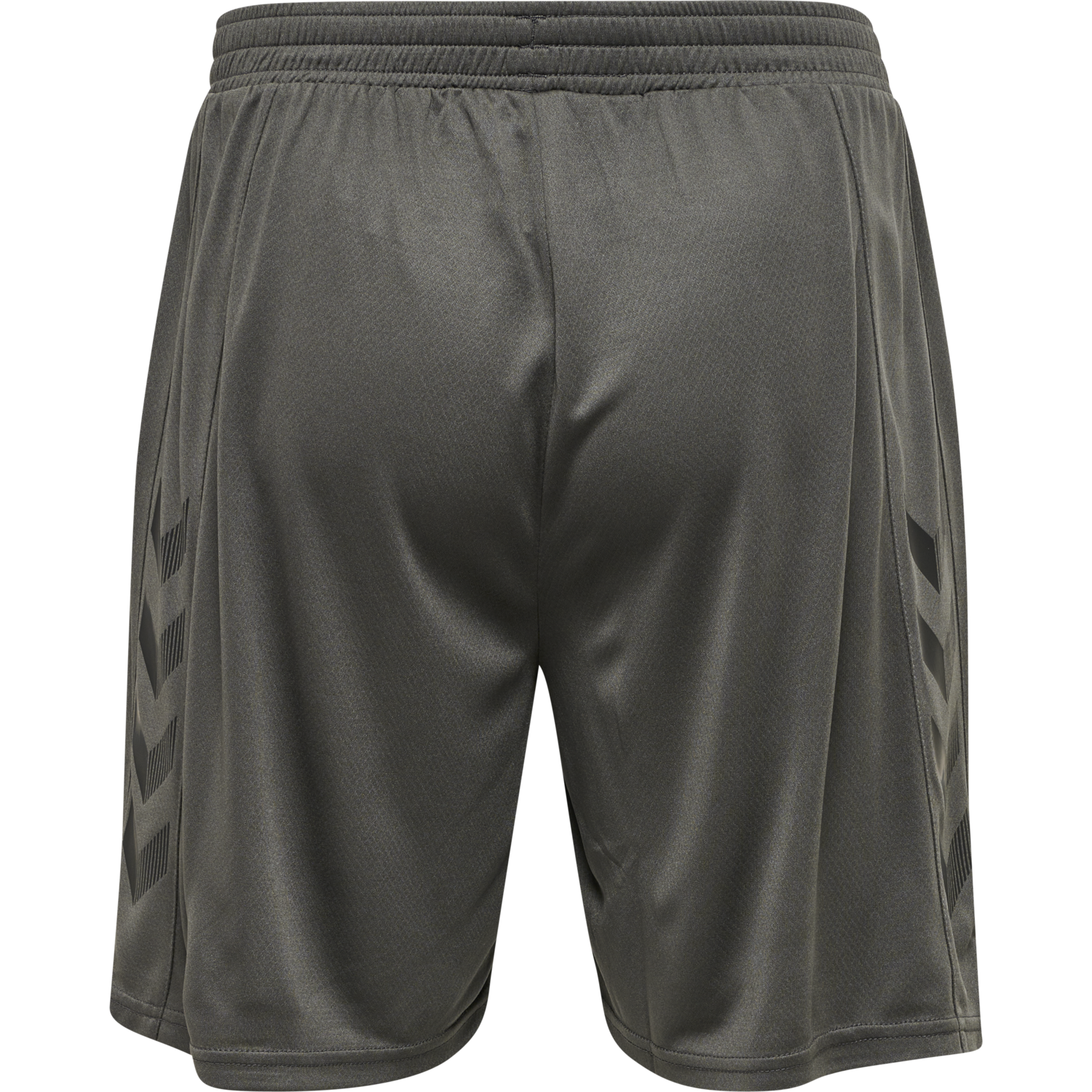 hmlONGRID POLY SHORTS, FORGED IRON/JET BLACK, packshot
