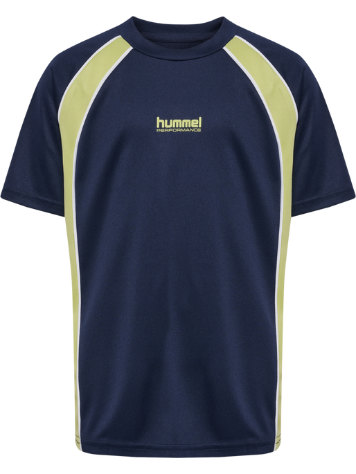 hmlJR GOAL PIPING T-SHIRT S/S, DRESS BLUES hmlJR GOAL PIPING T-SHIRT S/S, DRESS BLUES, packshot