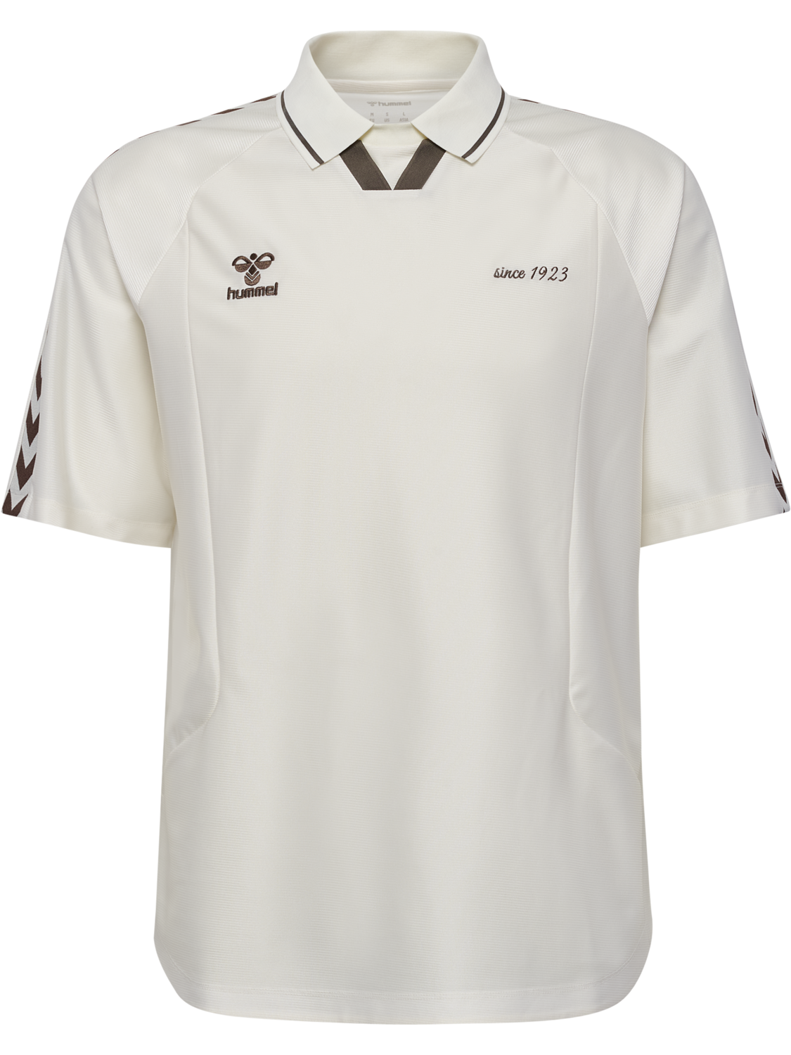 hmlROOT SOCCER JERSEY S/S, CANNOLI CREAM, packshot