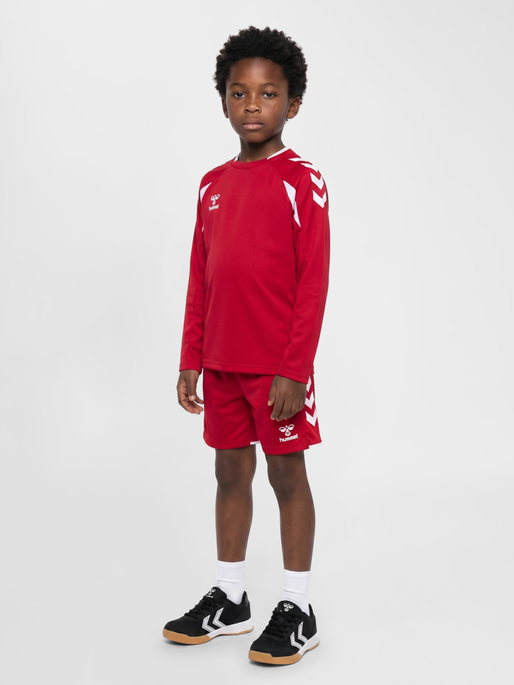 hmlCORE 2.0 CREW NECK KIDS, TRUE RED/WHITE, model