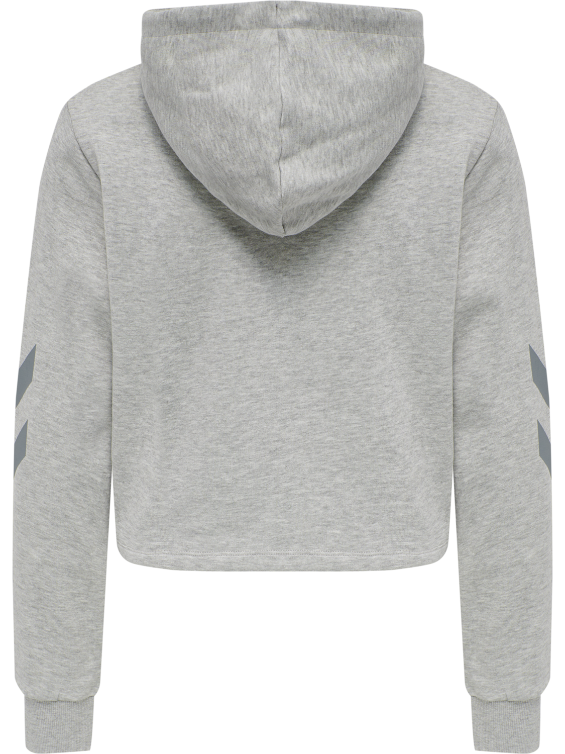 hmlLEGACY WOMAN CROPPED HOODIE, GREY MELANGE, packshot
