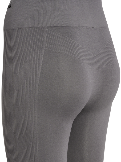 hmlTIF SEAMLESS HIGH WAIST TIGHTS, CHARCOAL GRAY, packshot