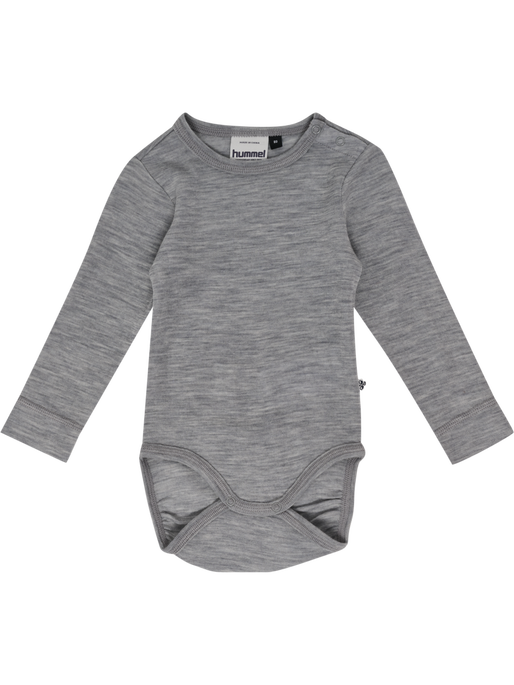 hmlMINI WOOL RIB BODY L/S, GREY MELANGE hmlMINI WOOL RIB BODY L/S, GREY MELANGE, packshot