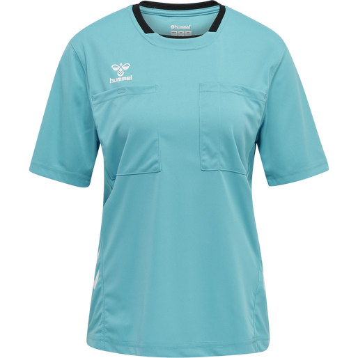 hmlREFEREE CHEVRON WO  JERSEY S/S, SCUBA BLUE, packshot