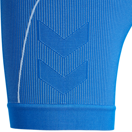 hmlTE CHRISTEL SEAMLESS SHORTS, PLACID BLUE/LAPIS BLUE MELANGE, packshot