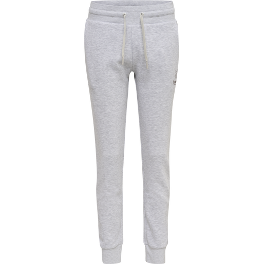 hmlOLIVIA REGULAR PANTS, LIGHT GREY MELANGE, packshot