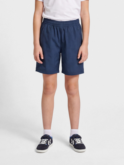 hmlMOVE GRID WOVEN SHORTS KIDS, MARINE, model