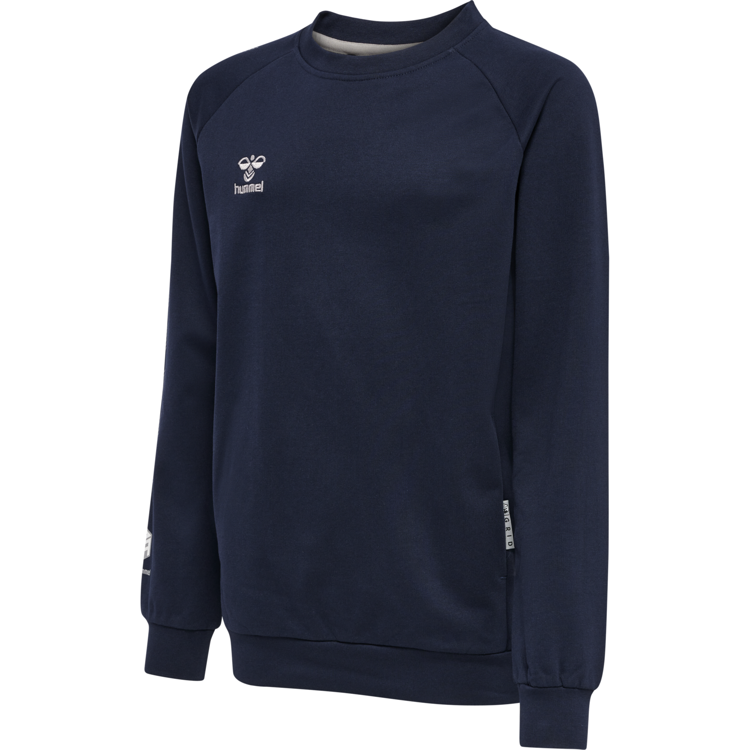 hmlMOVE GRID COTTON SWEATSHIRT KIDS, MARINE, packshot
