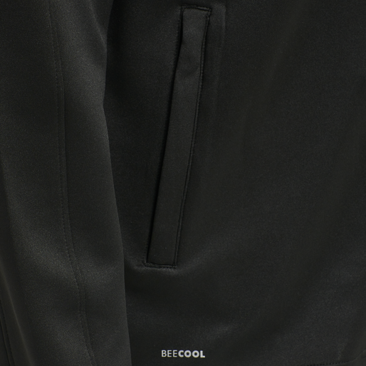 hmlCORE XK POLY ZIP SWEAT, BLACK, packshot