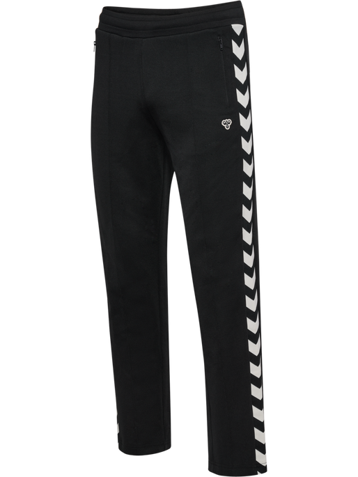 hmlARCHIVE REGULAR POLY PANTS, BLACK, packshot