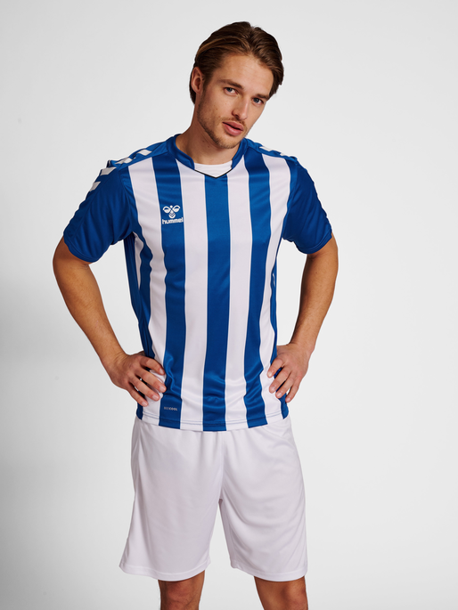 hmlCORE XK STRIPED JERSEY S/S, TRUE BLUE/WHITE, model