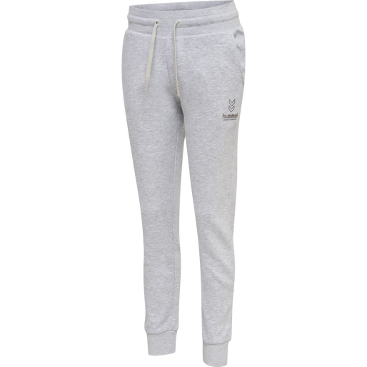 hmlOLIVIA REGULAR PANTS, LIGHT GREY MELANGE, packshot