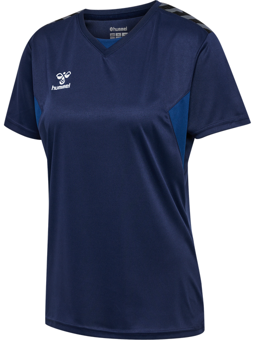 hmlAUTHENTIC PL JERSEY S/S WOMAN, MARINE, packshot