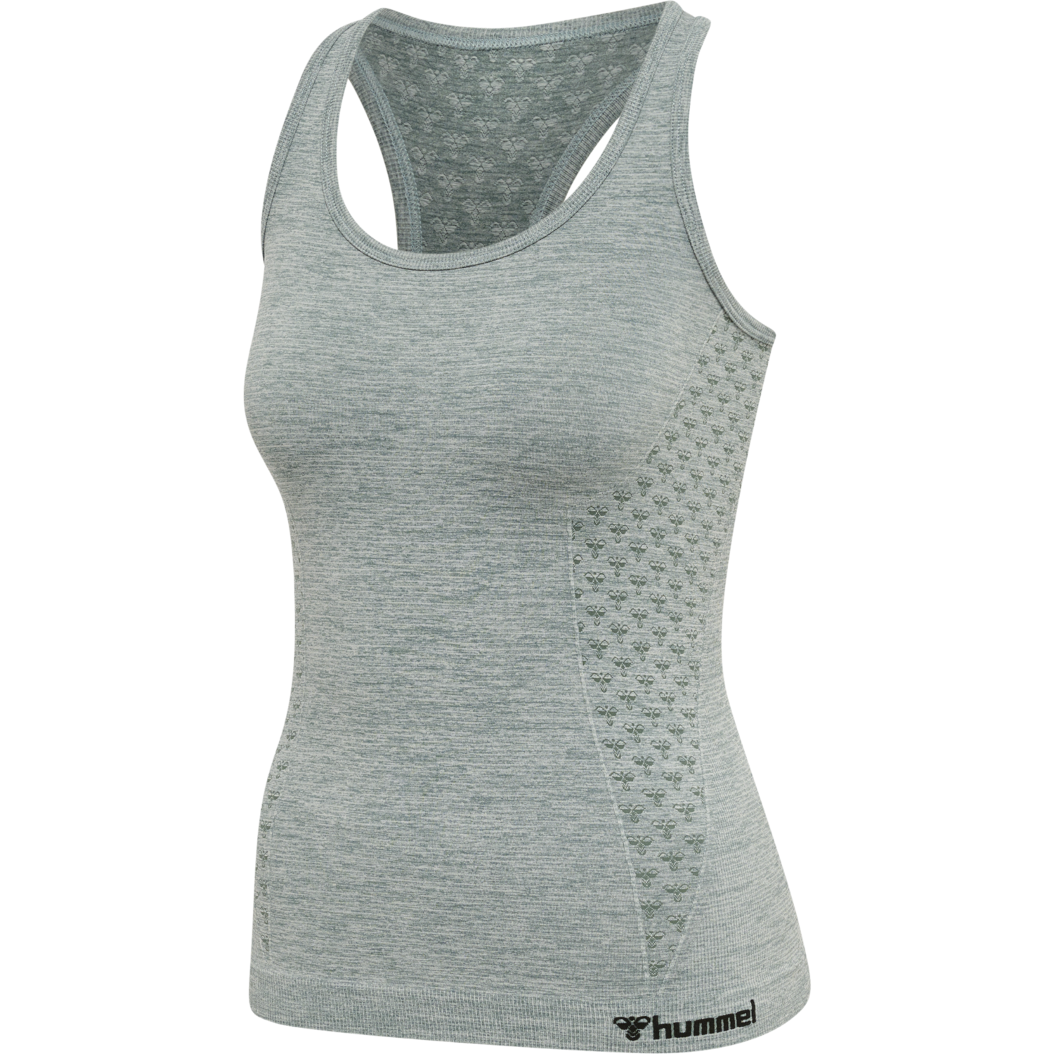 hmlCI SEAMLESS TOP, NORTH ATLANTIC MELANGE, packshot