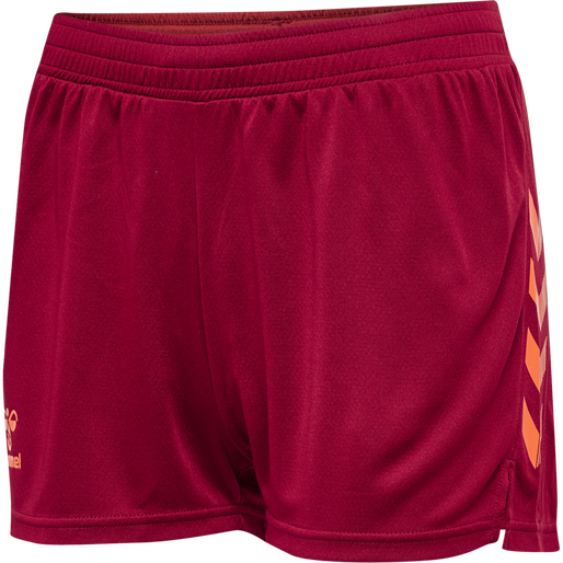 hmlONGRID POLY SHORTS WO, RHUBARB/NASTURTIUM, packshot