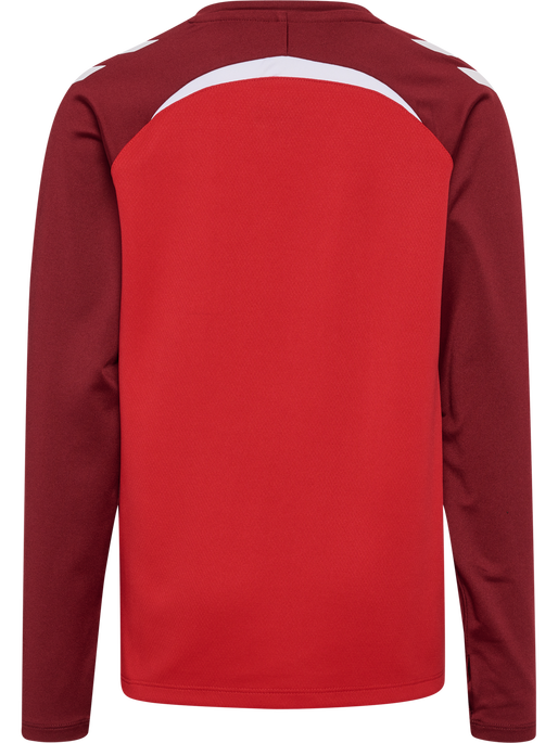 hmlLEAD 2.0 CREW SWEAT KIDS, TRUE RED/MAROON, packshot