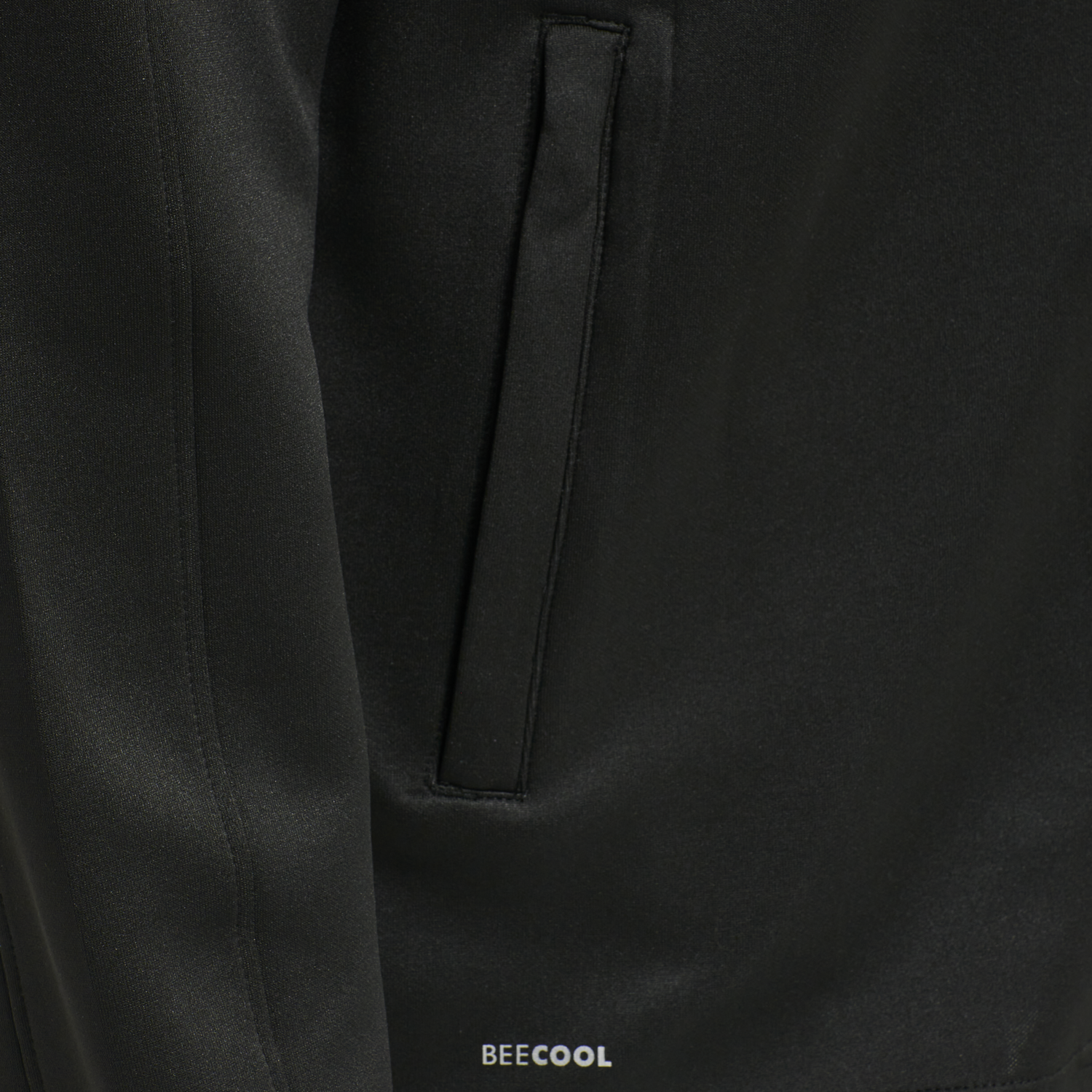 hmlCORE XK POLY ZIP SWEAT, BLACK/BLACK, packshot