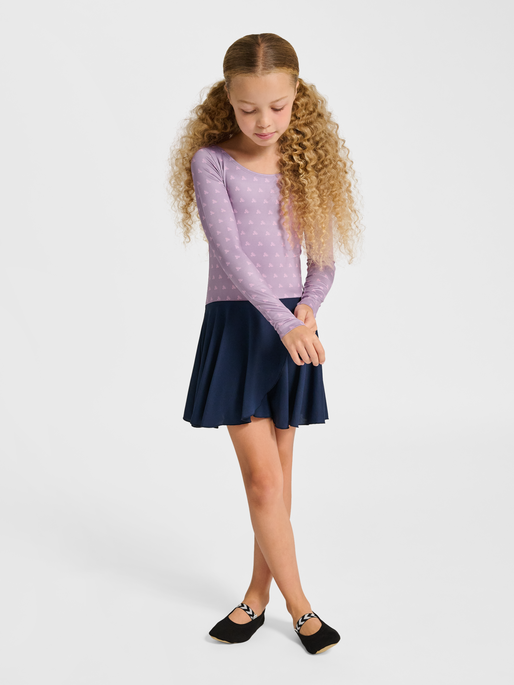 hmlJR MIX GYMSUIT L/S, LAVENDER MIST, model