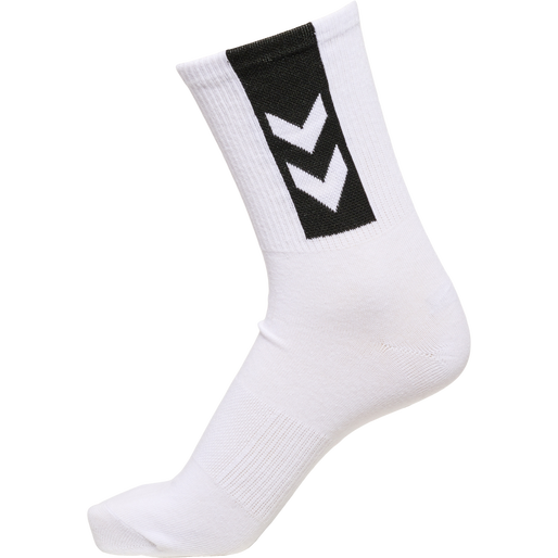 hmlLEGACY CHEVRON 3-PACK SOCKS, WHITE/MOON ROCK/WHITE, packshot