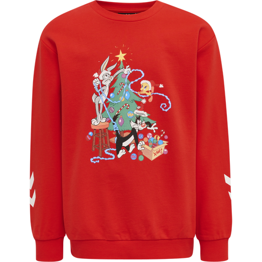 hmlBUGS BUNNY DOS SWEATSHIRT, FIERY RED, packshot