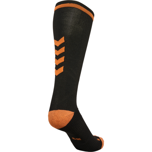 ELITE INDOOR SOCK HIGH, BLACK/ORANGE TIGER, packshot