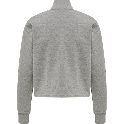 hmlLGC NIKKA CROPPED HALFZIP, GREY MELANGE, packshot