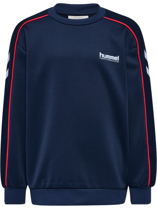 hmlJR INTERLOCK CREWNECK, DRESS BLUES, packshot